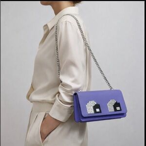 Les Petits Joueurs Mini Janis Metal Eyes bag Authentic